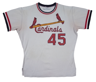 1972 Bob Gibson Photo Matched Game Used & Signed St. Louis Cardinals Road Jersey Photo Matched To 7/17/1972 Complete Game - 12 Ks & 10th Win of Season! (Sports Investors Authentication & Beckett)